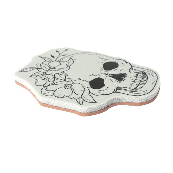 Floral Skull Tattoo Cling Stamp image number 2