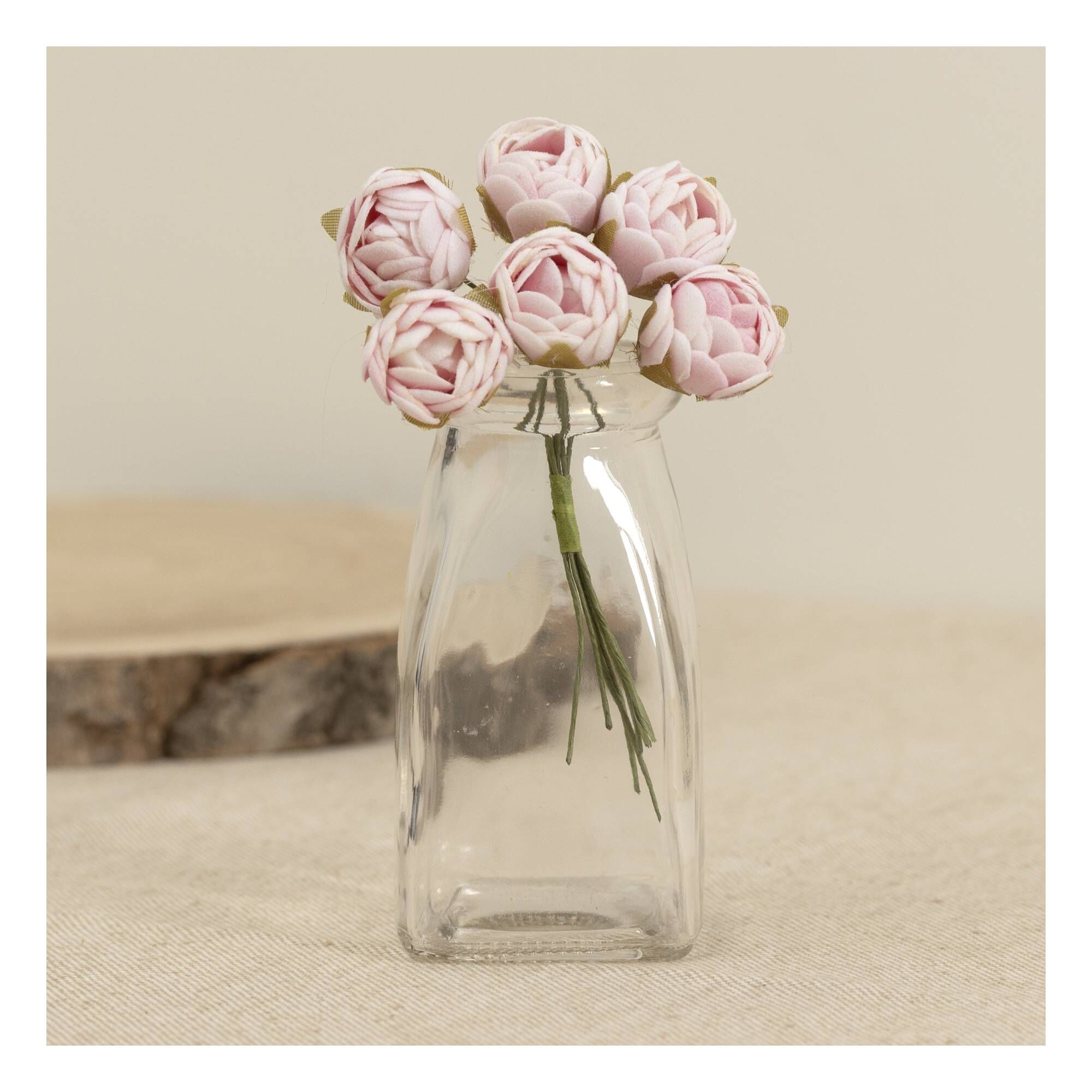 Pink Round Petite Flower Picks 6 Pieces | Hobbycraft