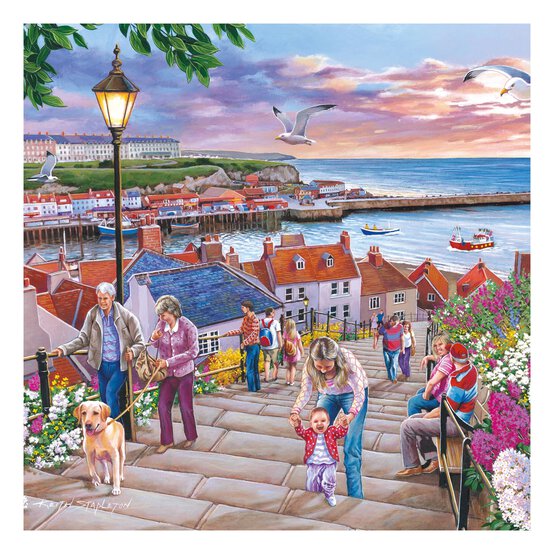 House of Puzzles 199 Steps Whitby Jigsaw Puzzle Tube 150 Pieces image number 3