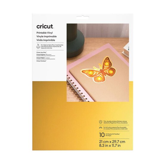 Cricut Gold Printable Vinyl A4 10 Pack  image number 1