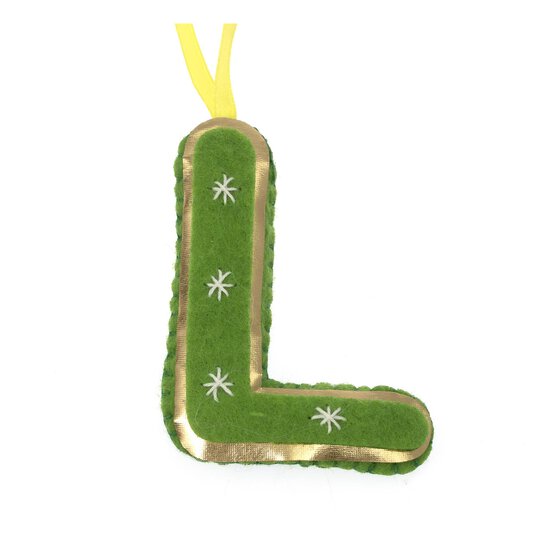 Hanging Felt Letter L Decoration image number 3