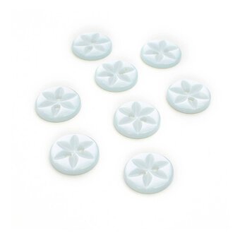 Hemline  Baby Blue Basic Star Button 8 Pack