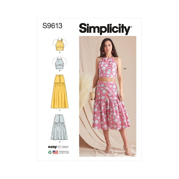 Simplicity Women’s Tops and Skirts Sewing Pattern S9613 (14-22) image number 1