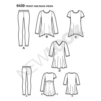 New Look Women's Knit Tunic and Trouser Sewing Pattern 6439