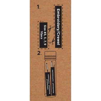 Hemline Gold Embroidery Needles 10 Pack image number 3