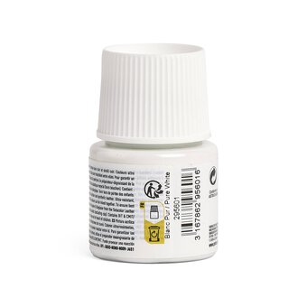 Pebeo Setacolor Pure White Leather Paint 45ml image number 3
