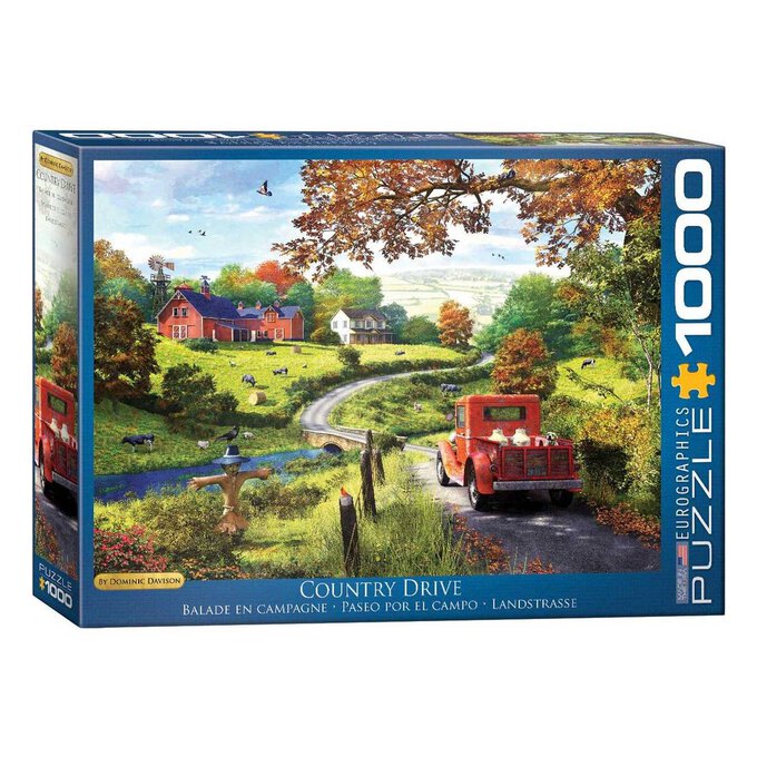 Eurographics Country Drive Jigsaw Puzzle 1000 Pieces image number 1