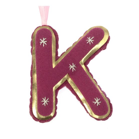 Hanging Felt Letter K Decoration image number 3