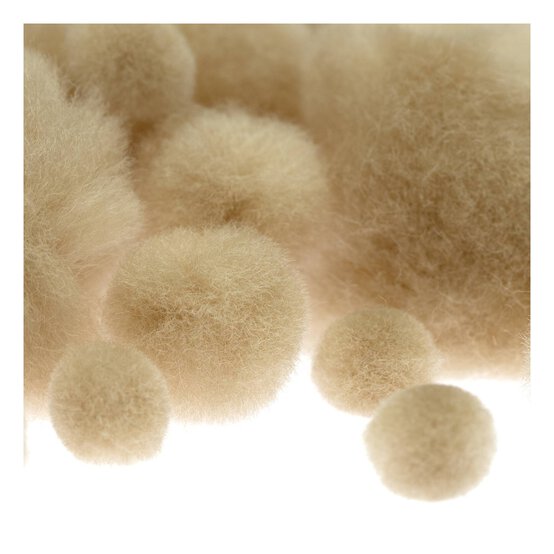 Cream Pom Poms 60 Pack image number 8