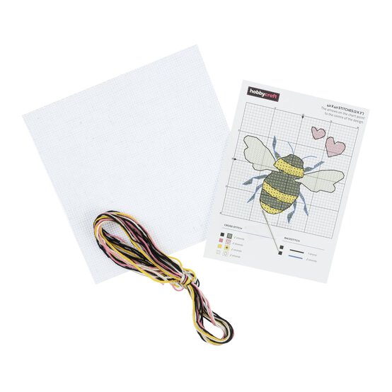 Bees Mini Cross Stitch Kit image number 2