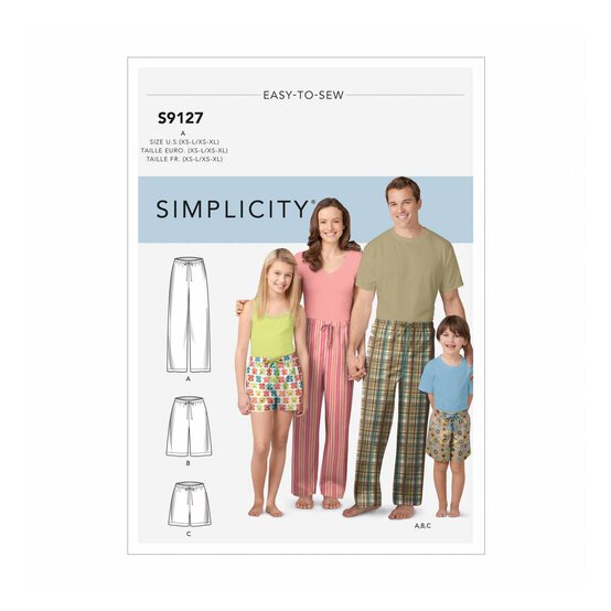 Simplicity Unisex Sleepwear Sewing Pattern S9127 image number 1