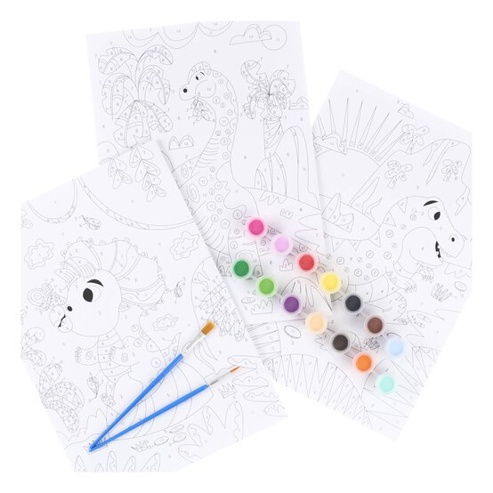 Dinosaurs 3-in-1 Paint by Numbers image number 2
