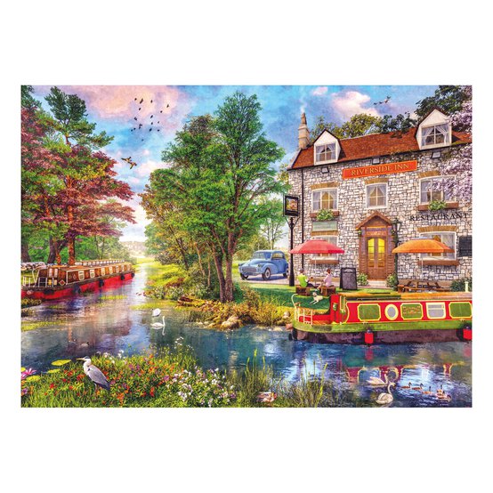 Gibsons Riverside Inn Jigsaw Puzzle 1000 Pieces image number 2