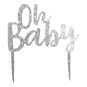 Silver Oh Baby Cake Topper image number 1