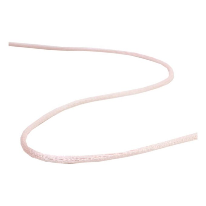 Baby Pink Ribbon Knot Cord 2mm x 10m Hobbycraft