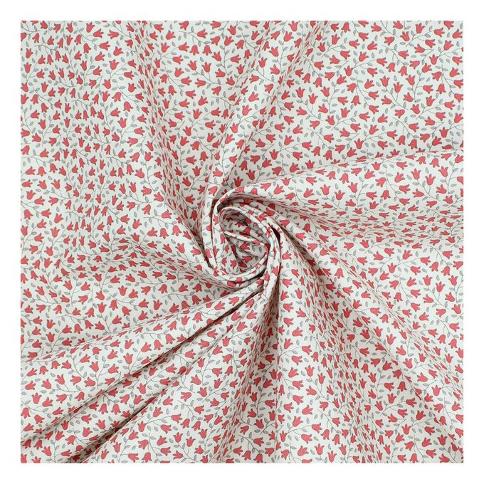 Red Sophie Basic Cotton Fabric by the Metre | Hobbycraft