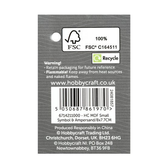 MDF Wooden Symbol & 8cm image number 5