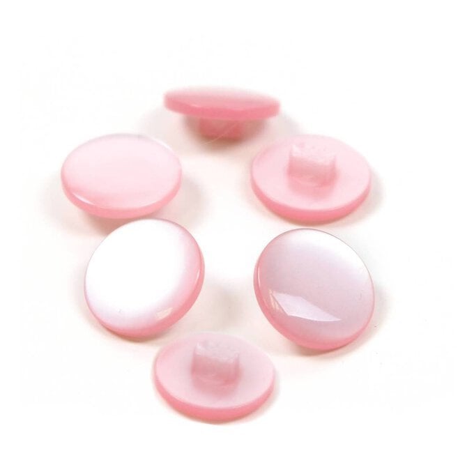 Hemline Pink Basic Knitwear Button 6 Pack image number 1