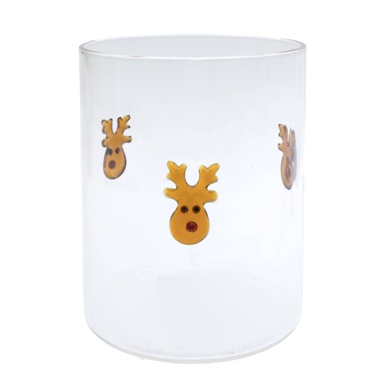 Reindeer Drinking Glass image number 3