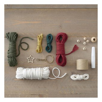 Make Your Own Macram&eacute; Christmas Decorations Kit 4 Pack