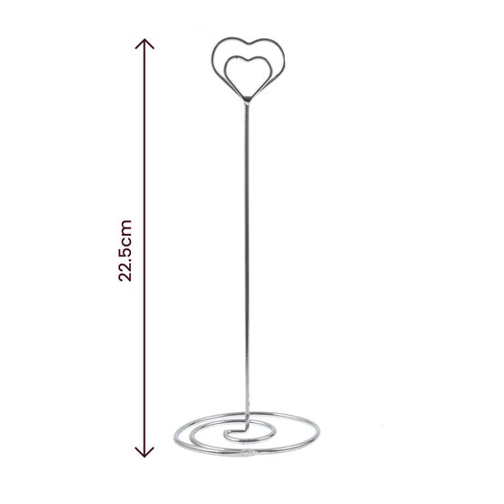 Silver Heart Table Number Stand image number 4