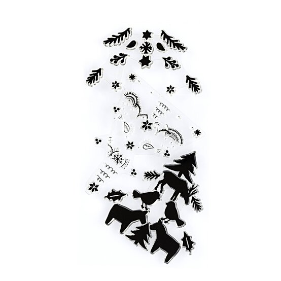 Sizzix Folk Tree Layered Stamp Set 3 Pieces image number 3