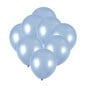 Blue Pearlised Latex Balloons 8 Pack image number 1