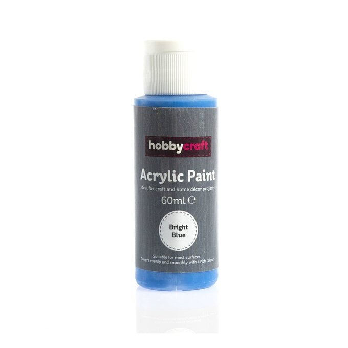 Bright Blue Acrylic Craft Paint 60ml image number 1