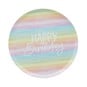 Eco Birthday Rainbow Paper Plates 8 Pack image number 1