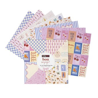 Bon Voyage Paper Pad 12 x 12 Inches 24 Pack