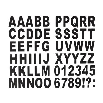 Black Foil Chipboard Alphabet Stickers