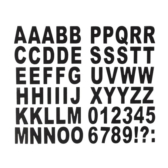 Black Foil Chipboard Alphabet Stickers image number 1