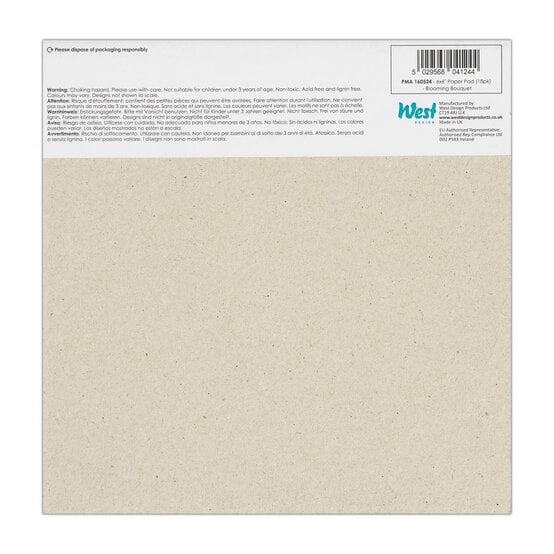 Papermania Blooming Bouquets Paper Pad 6 x 6 Inches 18 Sheets image number 3