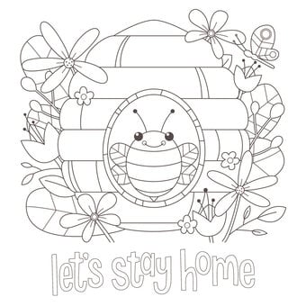 Free 'Let's Stay Home' Colouring Downloads