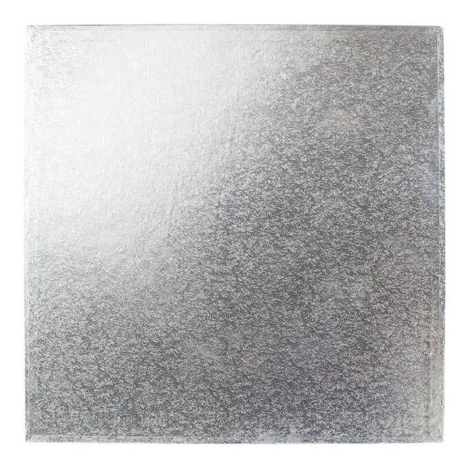 Silver 13 Inch Square Cake Board image number 1