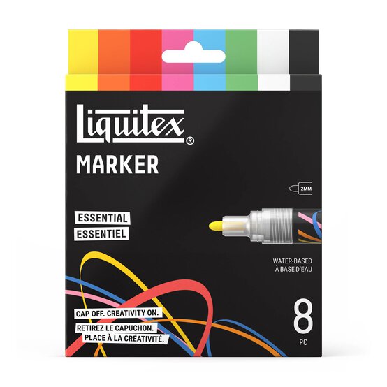 Liquitex Essential Markers 2mm 8 Pack image number 1