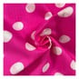 Pink and White Spot Polycotton Fabric by the Metre image number 1