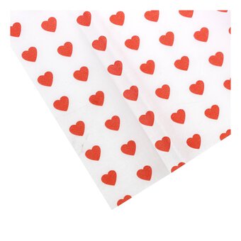 Red Hearts and Pink Tissue Paper 50cm x 75cm 4 Pack