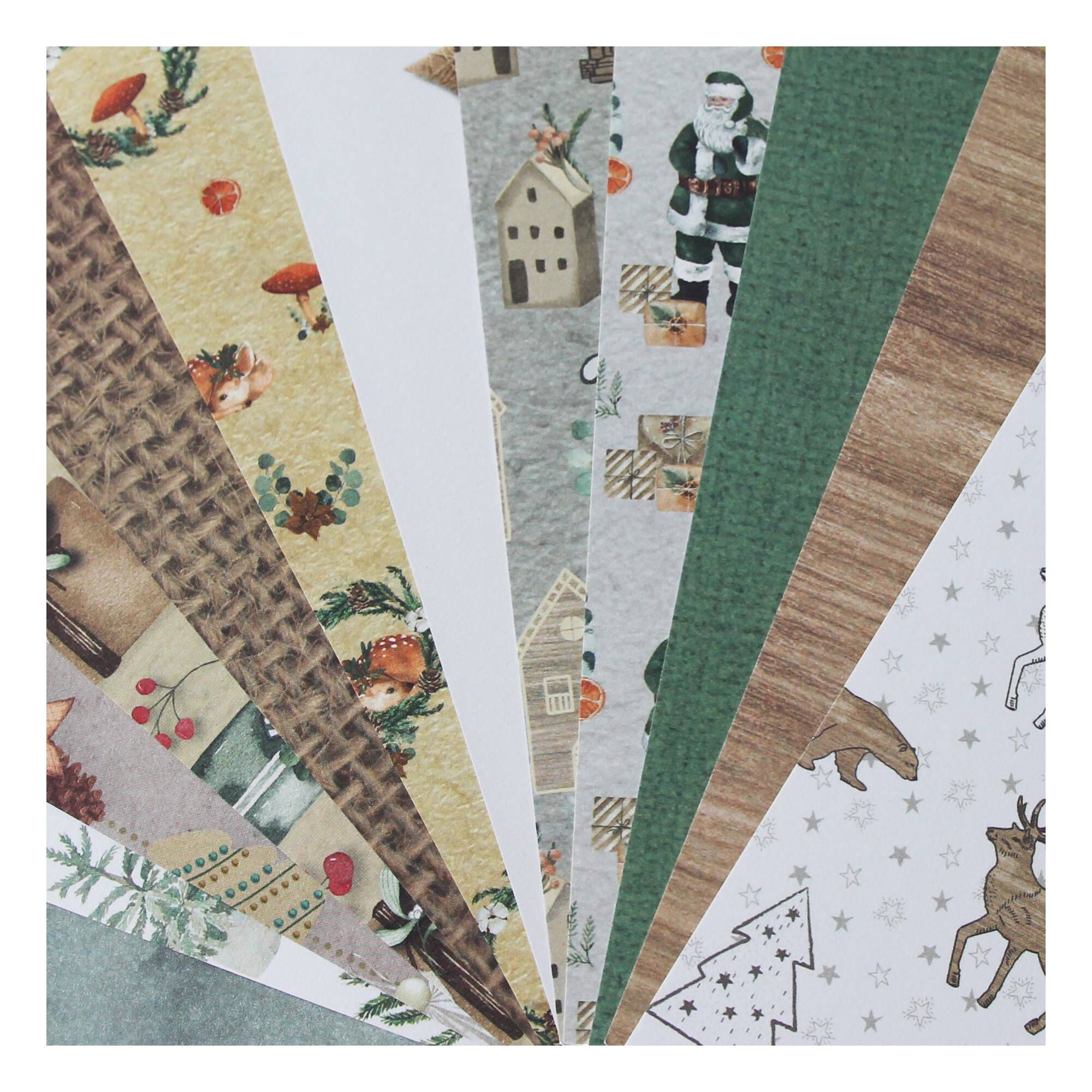 Natural Christmas 6 x 6 Inches Paper Pad 24 Sheets Hobbycraft