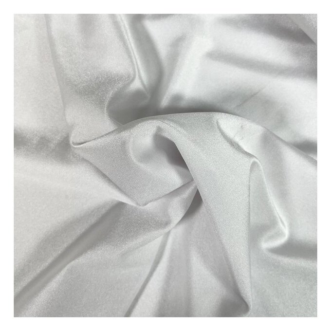 White Elastane Fabric by the Metre image number 1
