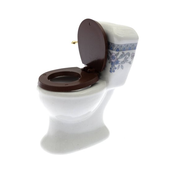 Doll&rsquo;s House Blue Floral Ceramic Bathroom Set 3 Pieces image number 3