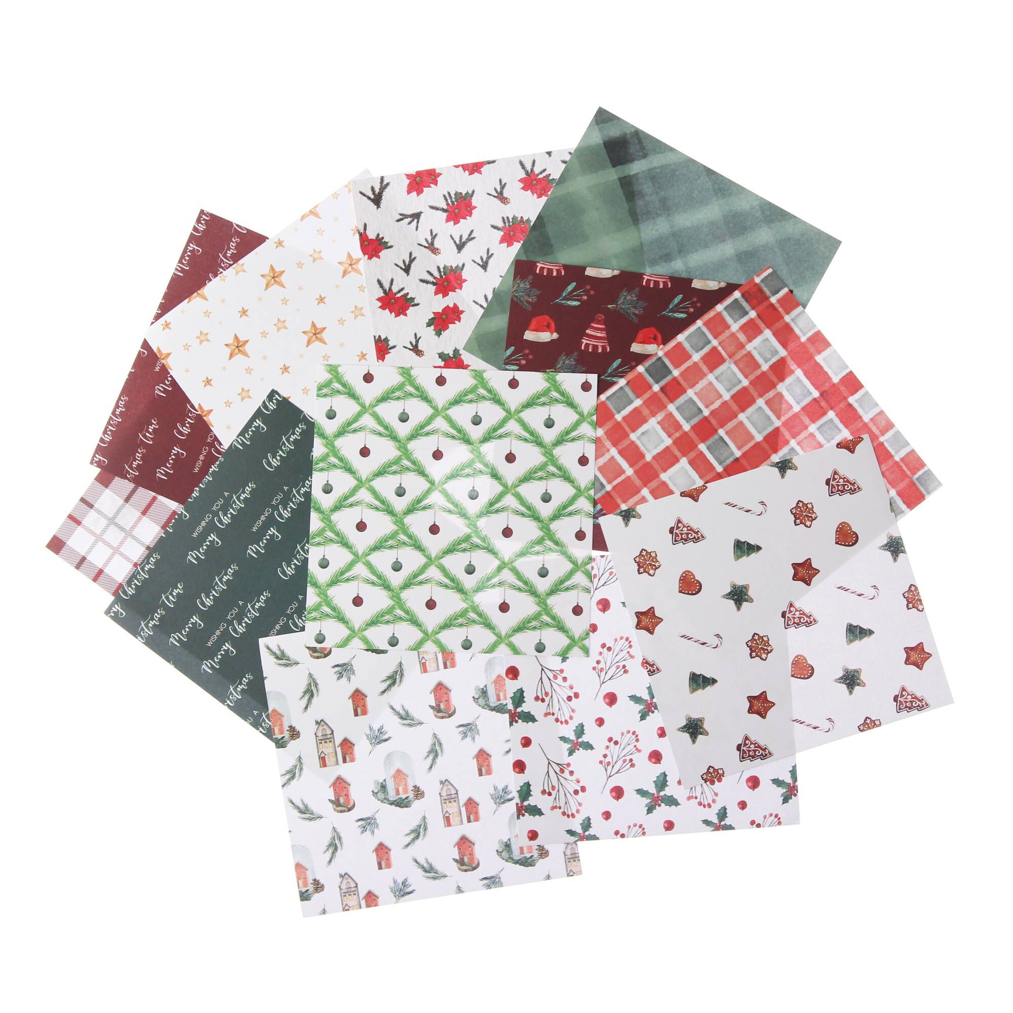 Traditional Christmas 6 x 6 Inches Paper Pad 24 Sheets Hobbycraft