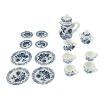 Doll&rsquo;s House Blue Deluxe Tea Set 