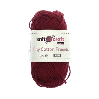 Knitcraft Claret Tiny Cotton Friends Yarn 25g