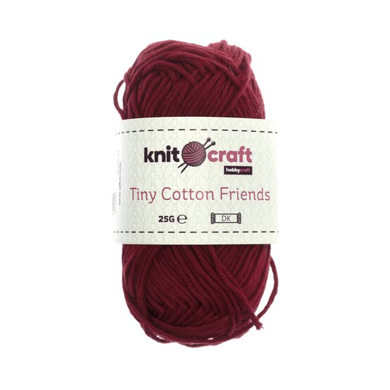 Knitcraft Claret Tiny Cotton Friends Yarn 25g image number 1