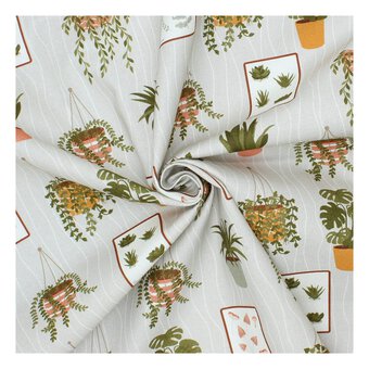 Plant Life Botanist's Wall Cotton Fabric by the Metre