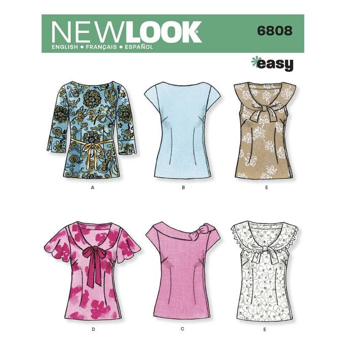 New Look Women's Top Sewing Pattern 6808 image number 1
