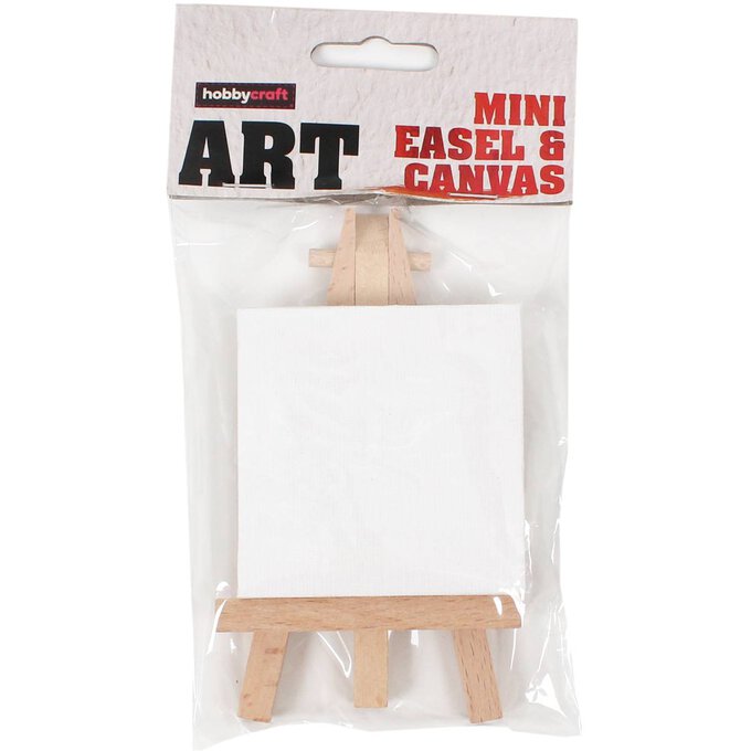 Mini Easel And Canvas Set