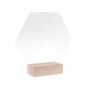 Clear Hexagon Acrylic Table Sign 16cm image number 1