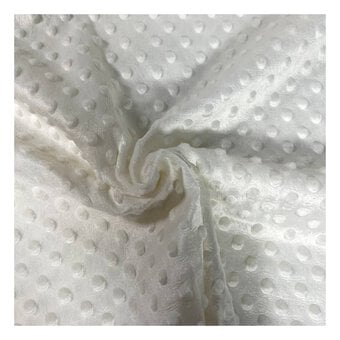 Ivory Soft Dimple Fleece Fabric by the Metre